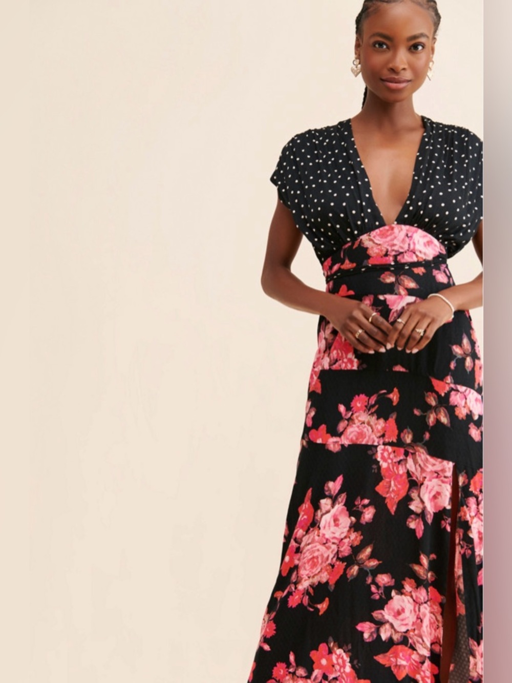 Free People juniper maxi dress floral polka dot - Picture 3 of 4